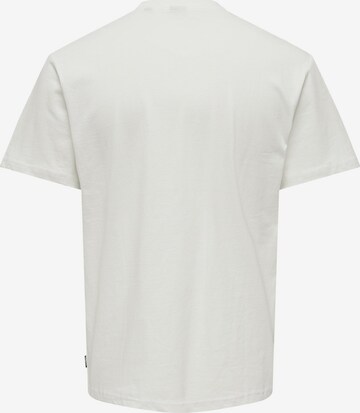 T-Shirt 'Harper' Only & Sons en blanc