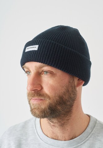 Cleptomanicx Beanie 'Shortie 2' in Blue: front