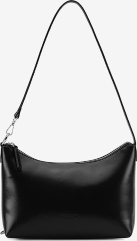 Seidenfelt Manufaktur Schultertasche 'Delary' in Schwarz: Vorderseite