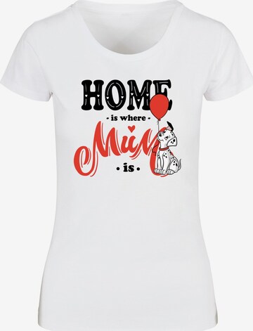 T-shirt 'Mother's Day - 101 Dalmatians Home Is Where Mum Is' ABSOLUTE CULT en blanc : devant