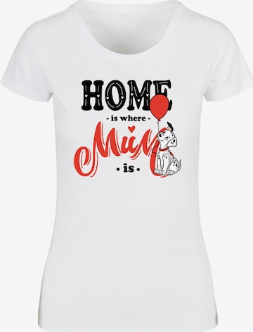 ABSOLUTE CULT T-Shirt 'Mother's Day - 101 Dalmatians Home Is Where Mum Is' in Weiß: predná strana