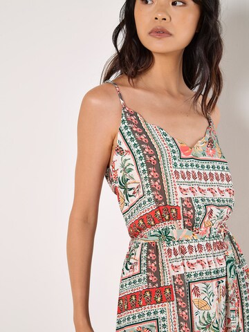 Apricot Kleid in Mischfarben