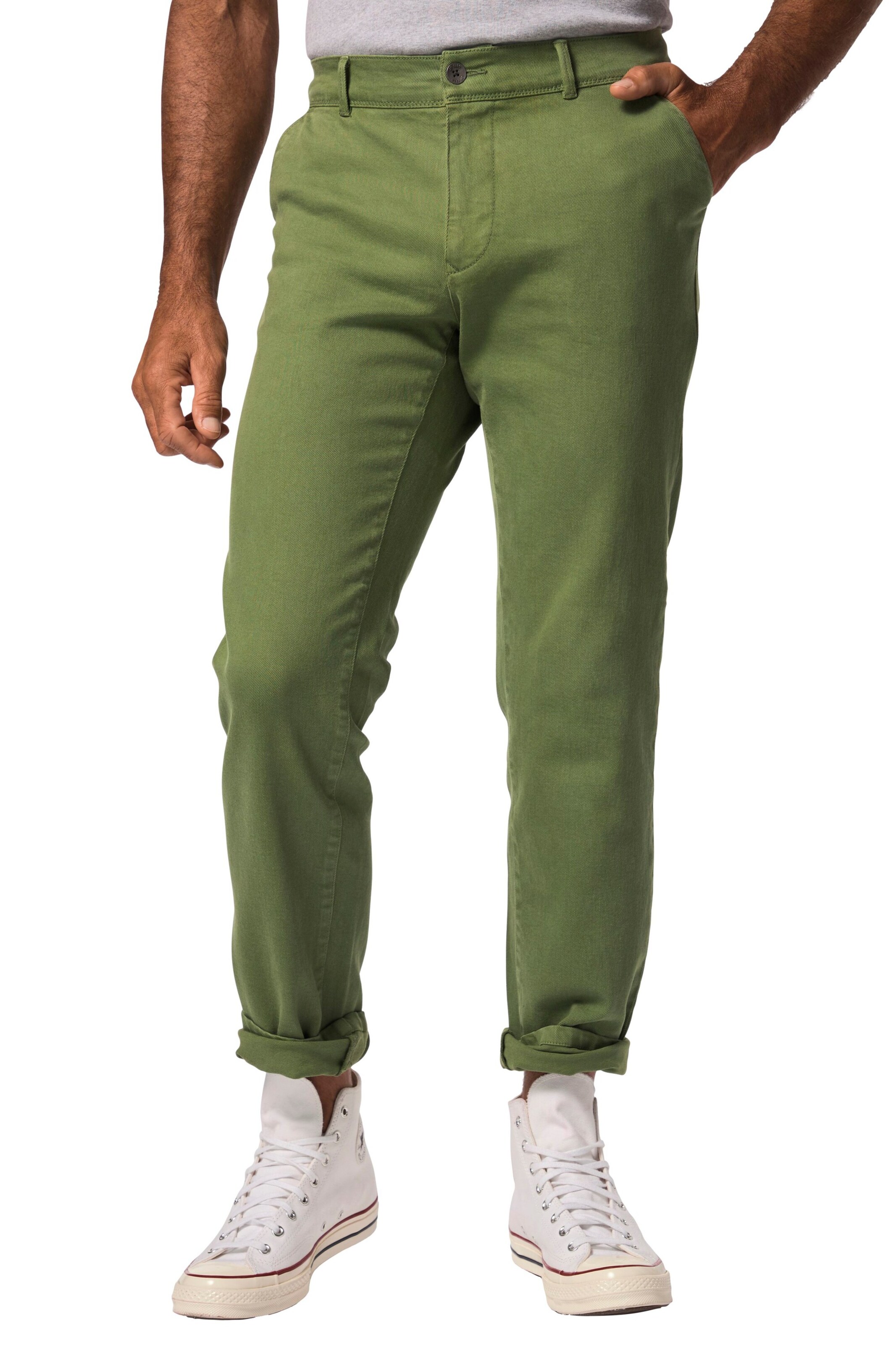 JP1880 Slim fit Chino trousers in Green: front