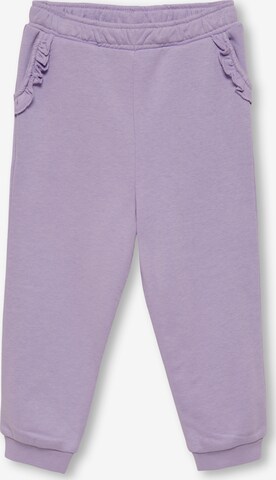 KIDS MINI GIRL Loosefit Kalhoty – fialová: přední strana