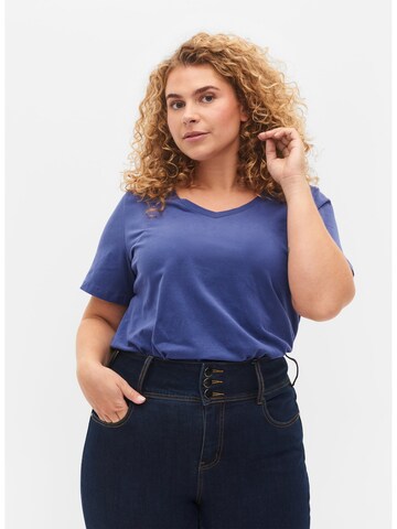 T-shirt Zizzi en bleu : devant