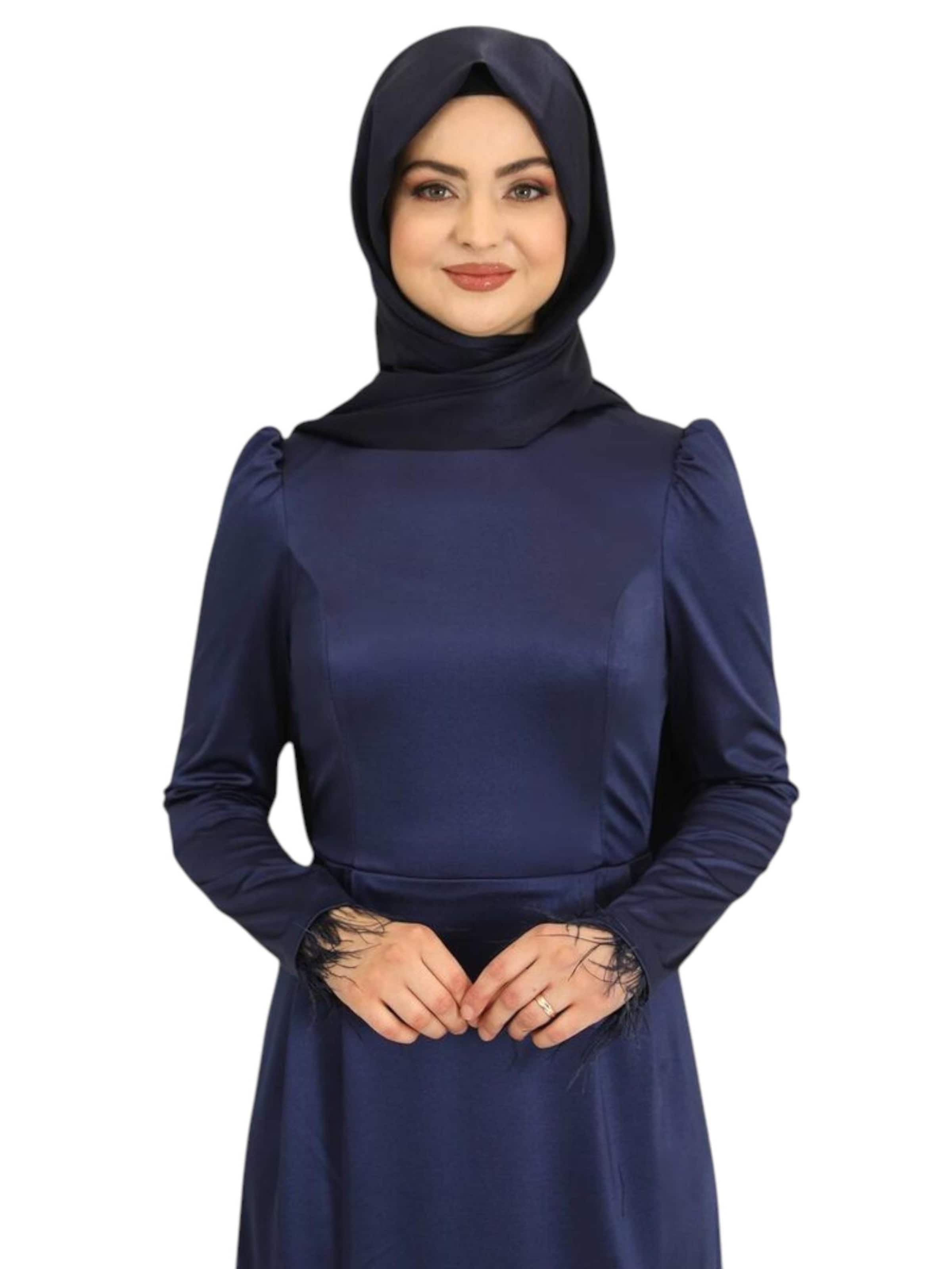 fashionshowcase Abendkleid 'Feather Grace'‌‌‌‌‌‌‌‌ in Blau