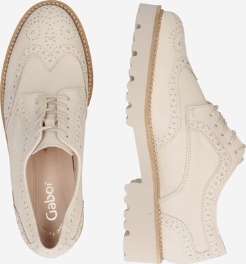 GABOR Lace-Up Shoes in Beige