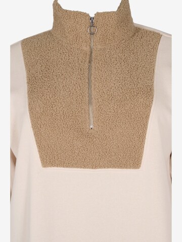 Sweat-shirt 'Edebra' Zizzi en beige