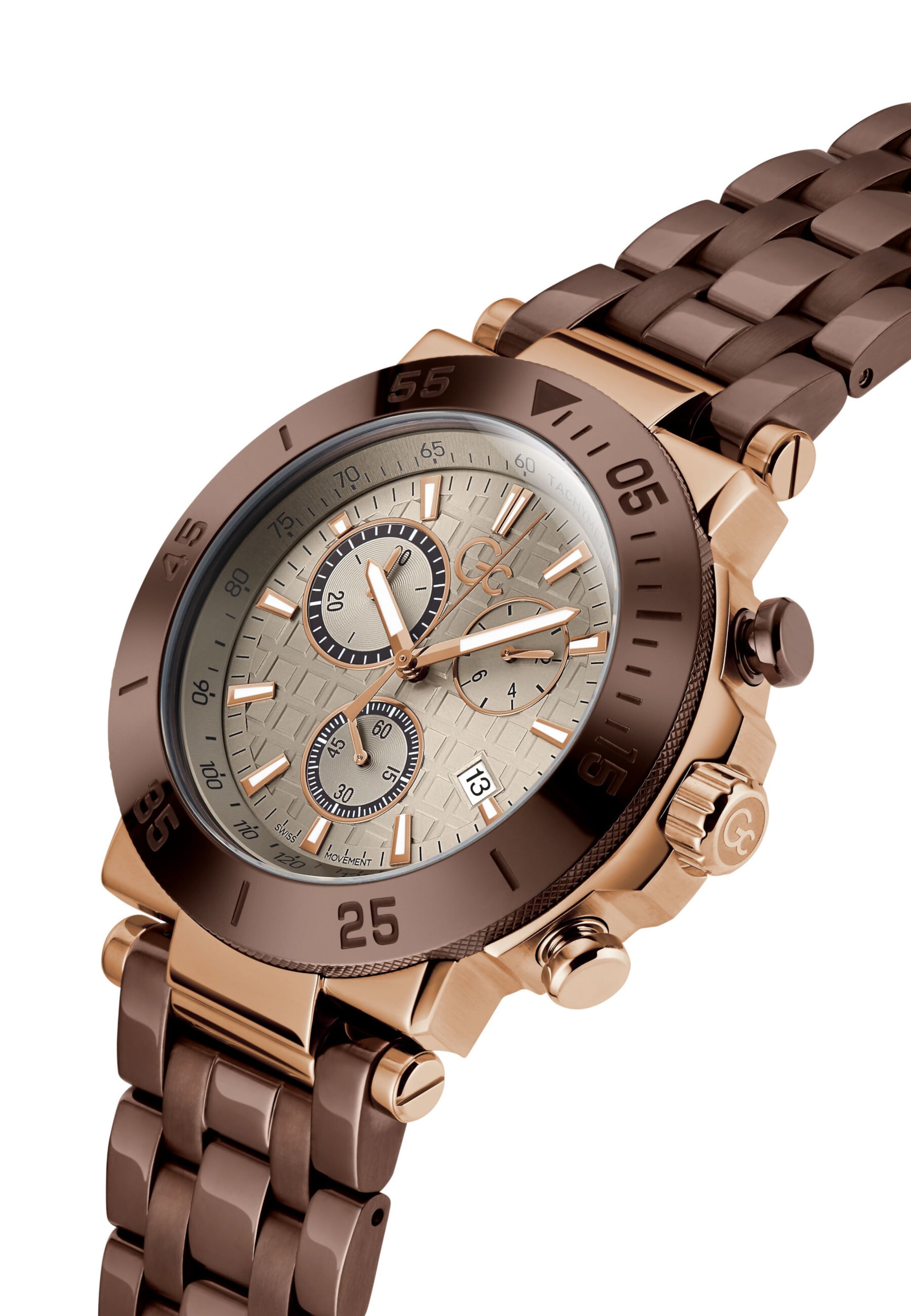 Gc Analoog horloge 'One Sport' in Bruin