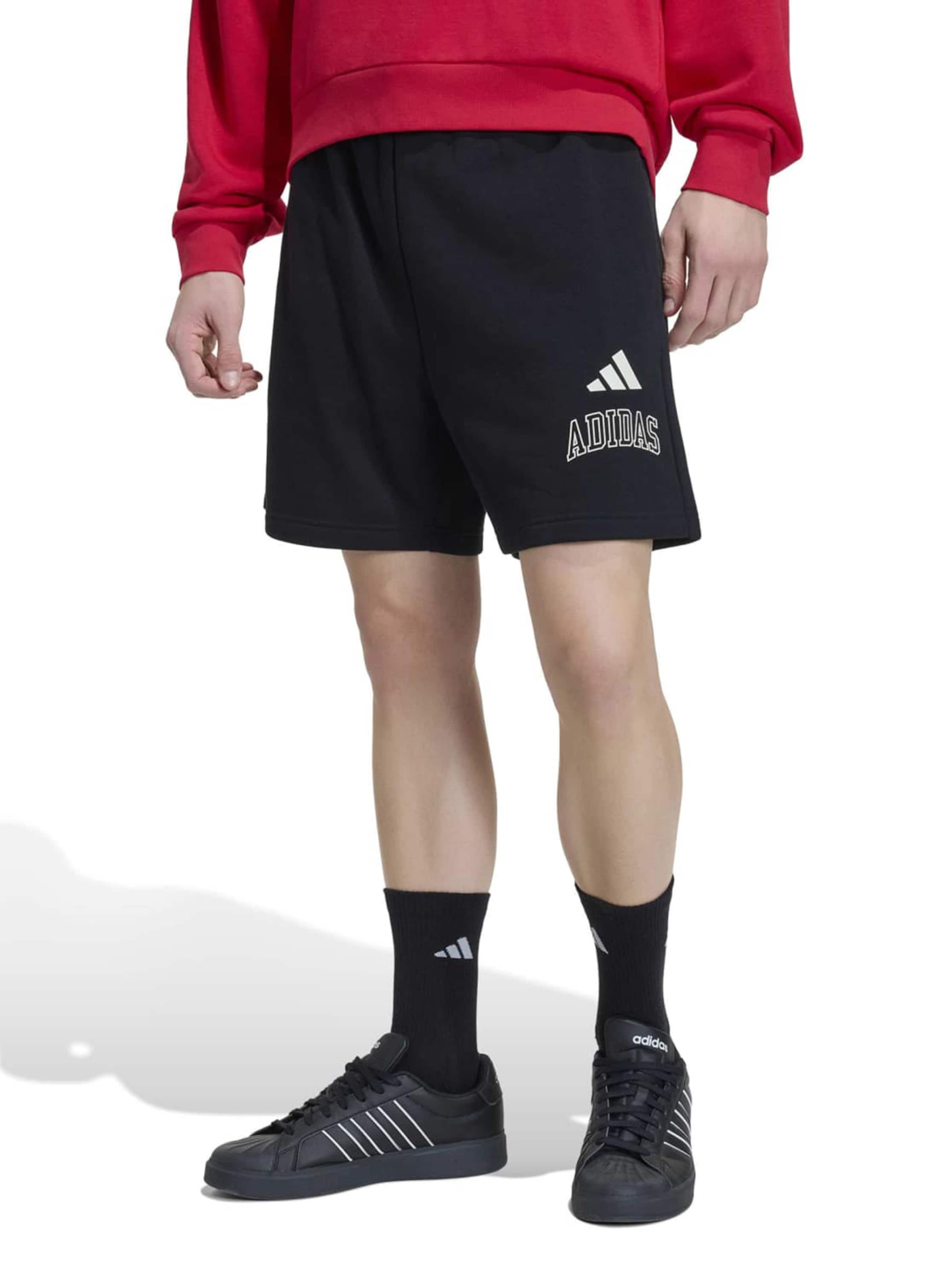 ADIDAS SPORTSWEAR Regular Workout Pants in Black: front