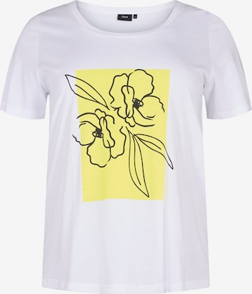 T-shirt 'VELIN' Zizzi en blanc : devant