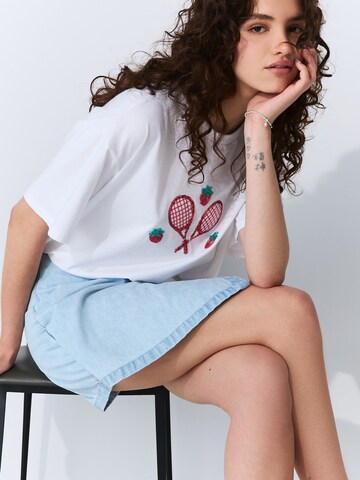 T-shirt 'Tennis' Next en blanc