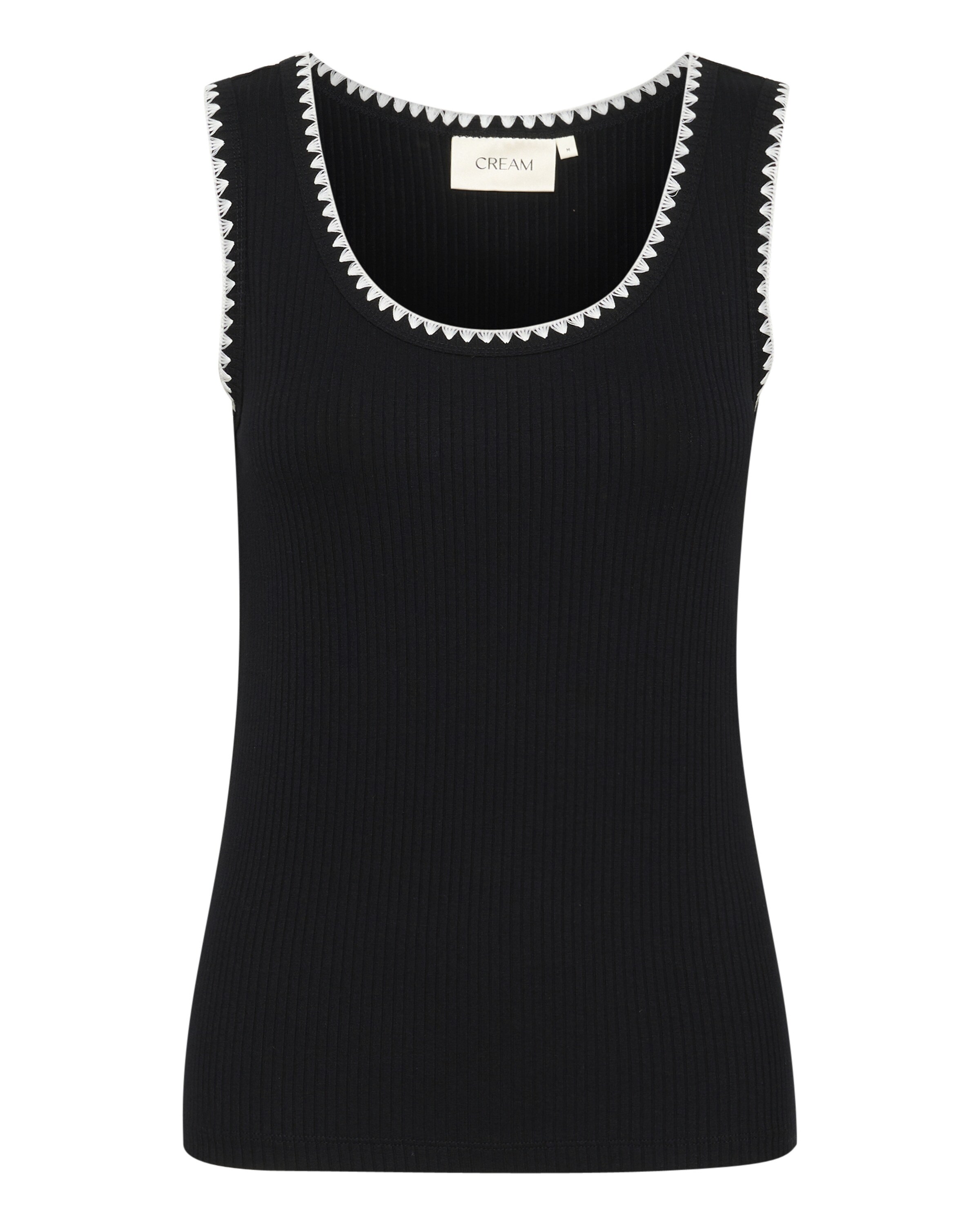 Cream Top 'CRRibba' in Black: front