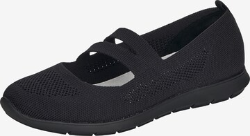 REMONTE Ballet Flats with Strap in Black: front