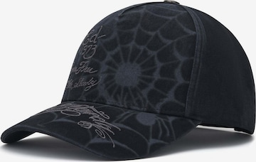 Cappello da baseball di Ed Hardy in nero: frontale