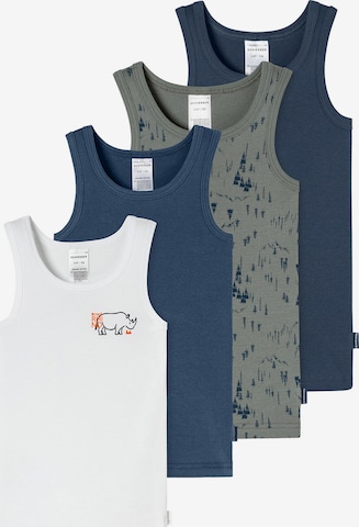 SCHIESSER Onderhemd ' Fine Rib Multi ' in Blauw: voorkant