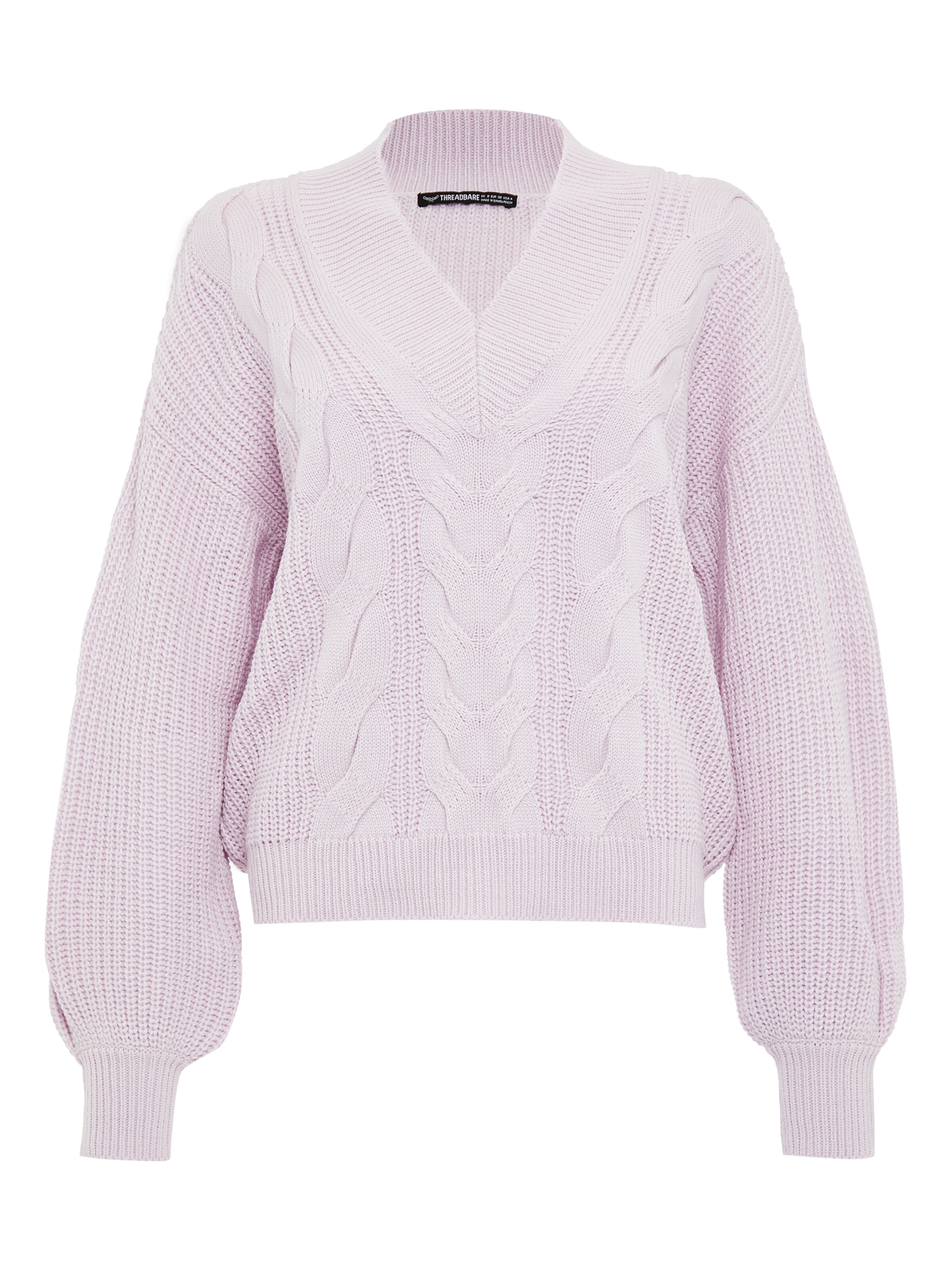 Threadbare Pullover 'Pebble' in Lila: Vorderseite