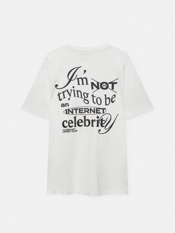 Pull&Bear T-shirt i vit