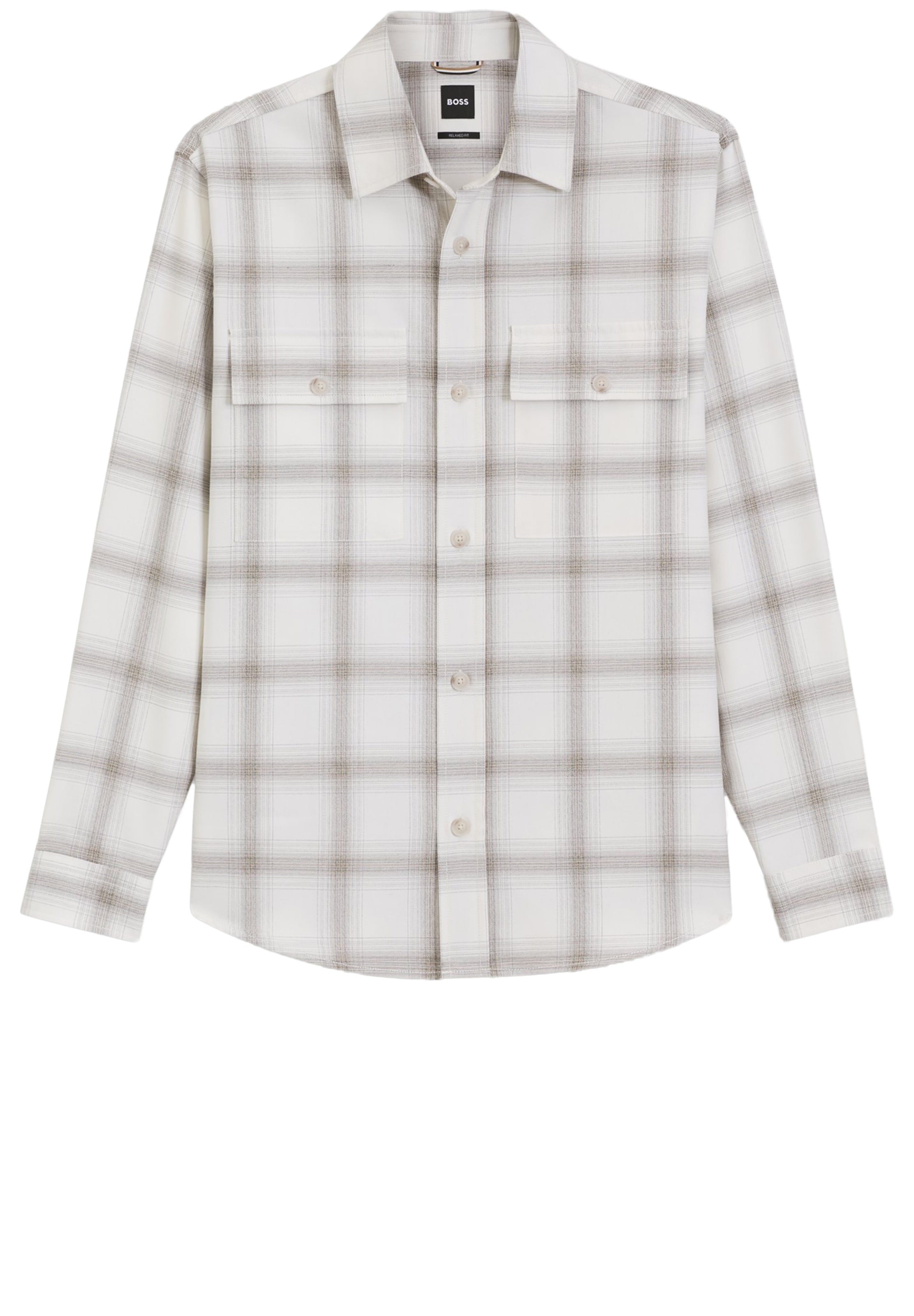 BOSS Comfort fit Button Up Shirt in White: front