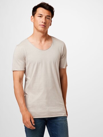 SELECTED HOMME T-shirt 'NEWMERCE' i grå: framsida
