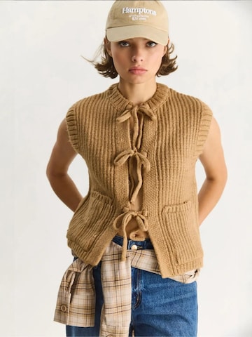 Gilet in maglia di Bianco Lucci in beige
