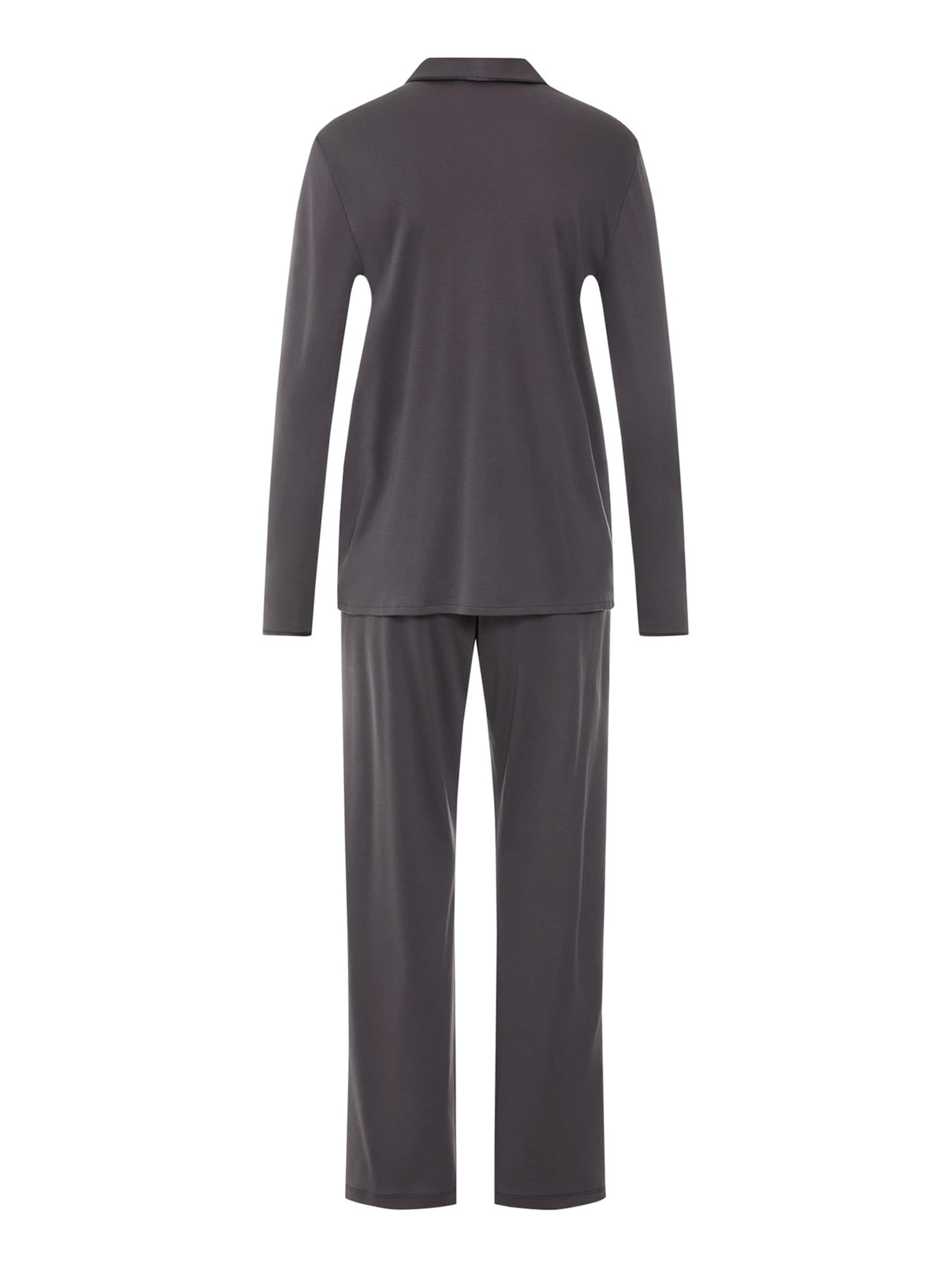 Hanro Pyjama ' Cotton Silk ' in Grijs