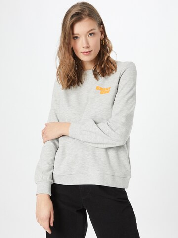 ONLY Sweatshirt 'WEEKDAY' in Grey: front