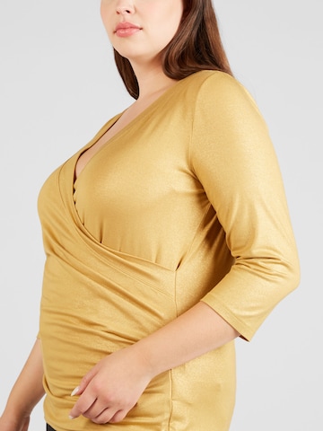 Lauren Ralph Lauren Plus Majica 'ALAYJA' | zlata barva