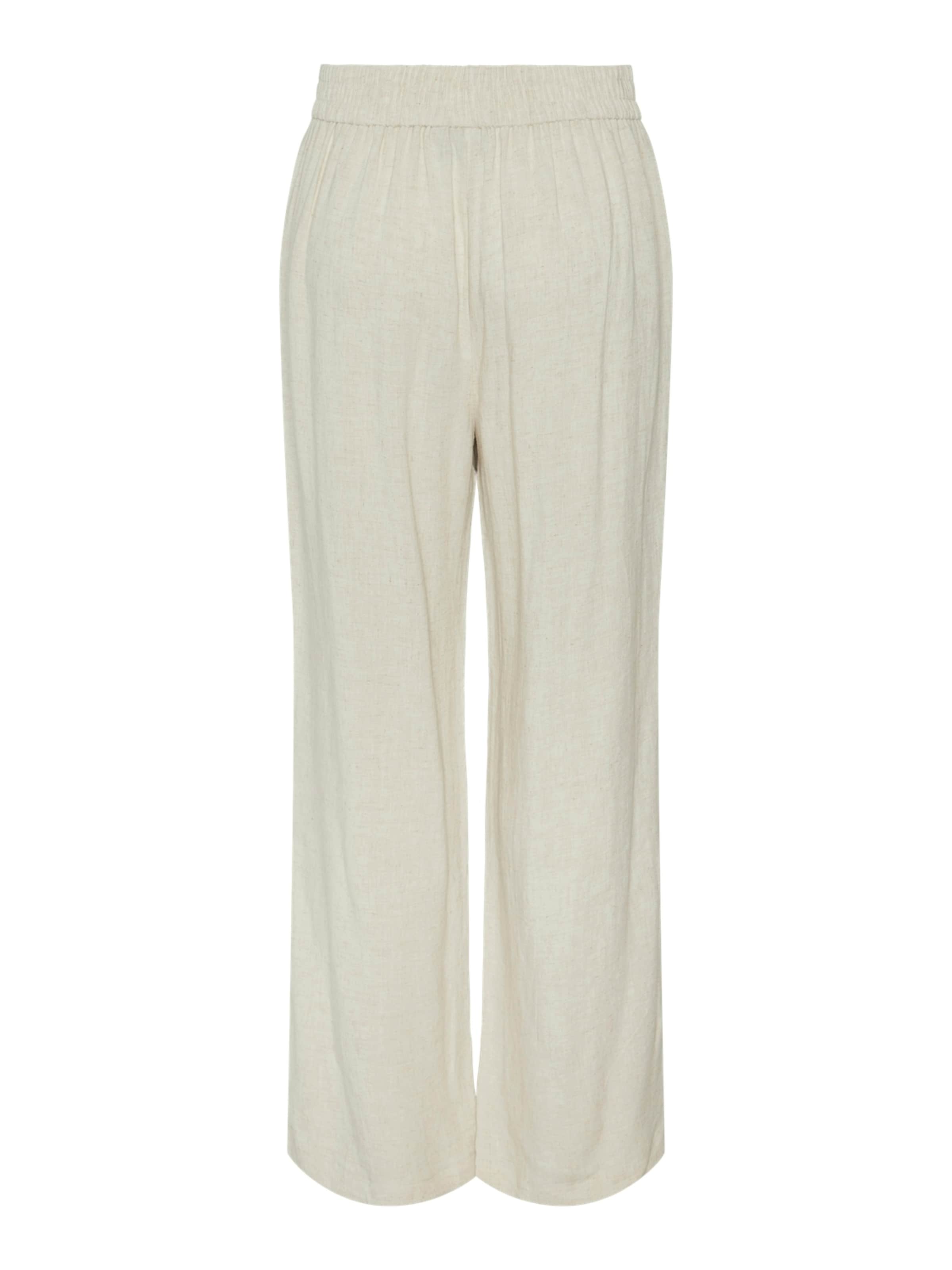 PIECES Wide Leg Hose 'VINSTY' in Beige