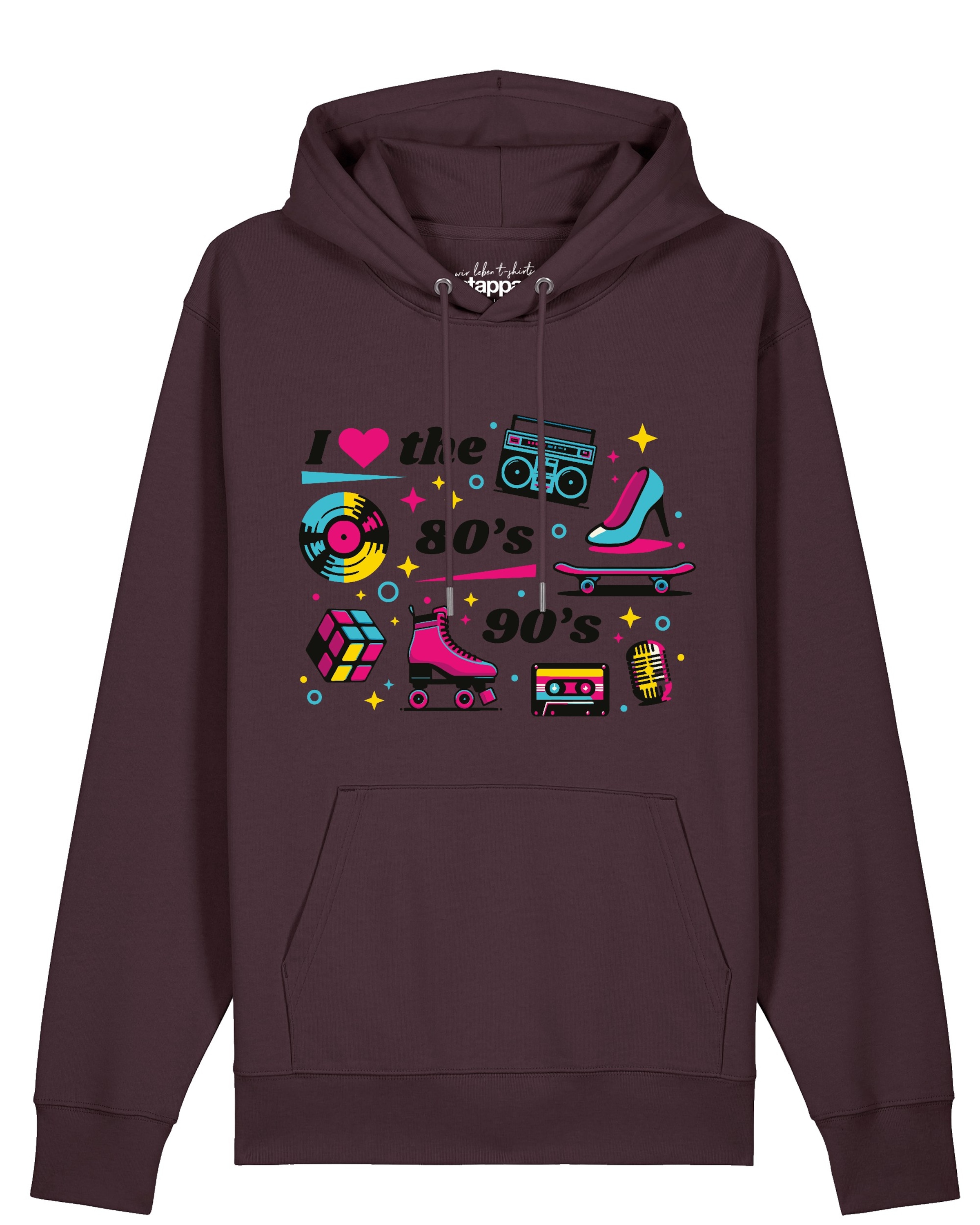 Sweat-shirt '80s Love' Watapparel en rouge : devant