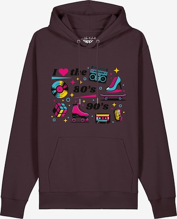 Sweat-shirt '80s Love' Watapparel en rouge : devant
