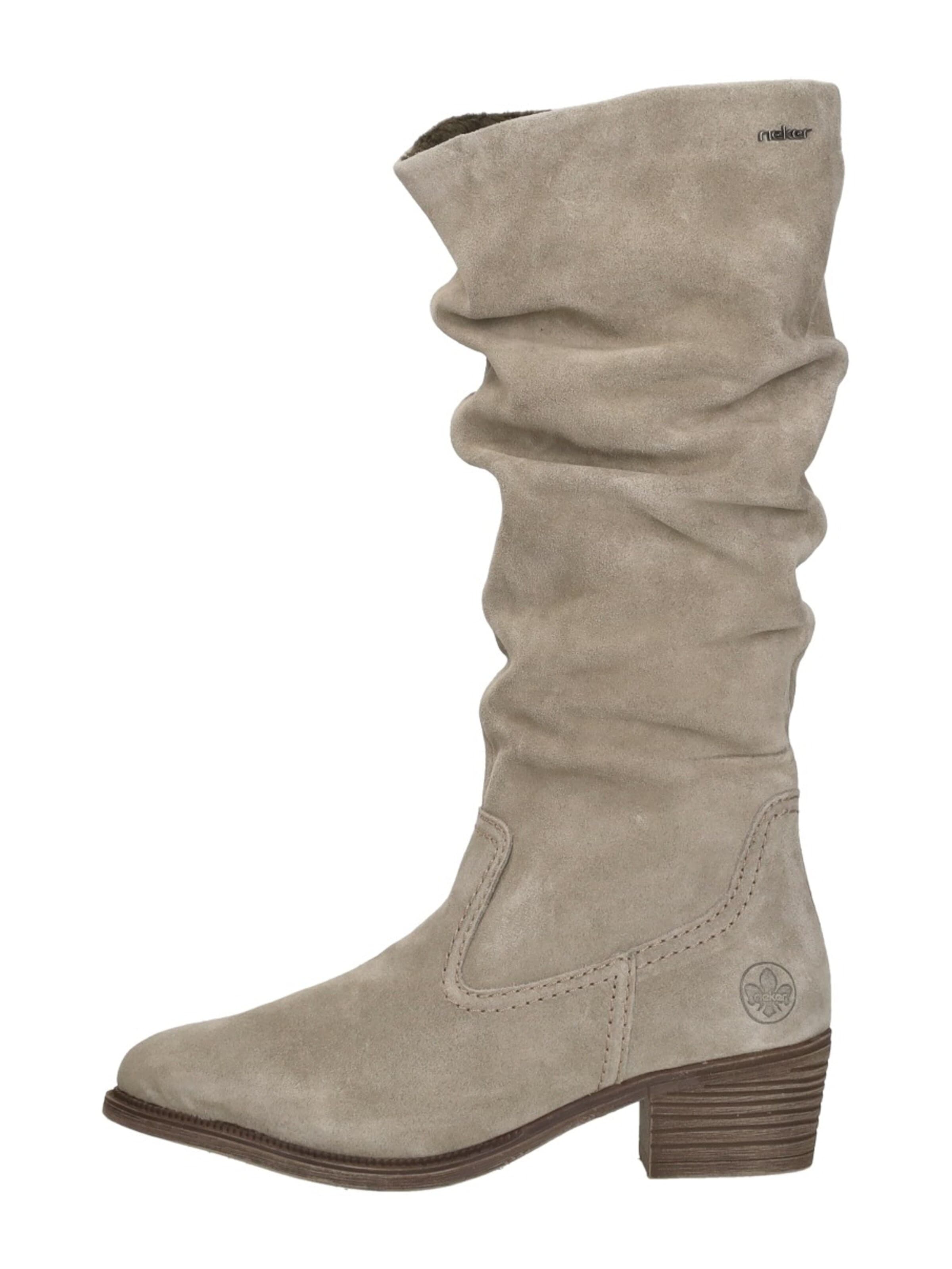 Rieker Boots 'Lange Laarzen' in Beige: voorkant