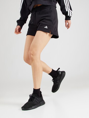 ADIDAS SPORTSWEAR Regular Sports trousers in Black: front