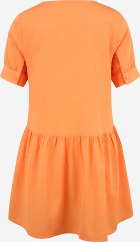 Pieces Petite Shirt Dress 'Geneva' in Orange