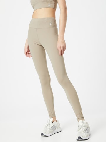 Juicy Couture Sport Skinny Sportbyxa 'LORRAINE' i beige: framsida