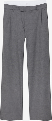 Wide leg Pantaloni con pieghe di Pull&Bear in grigio: frontale