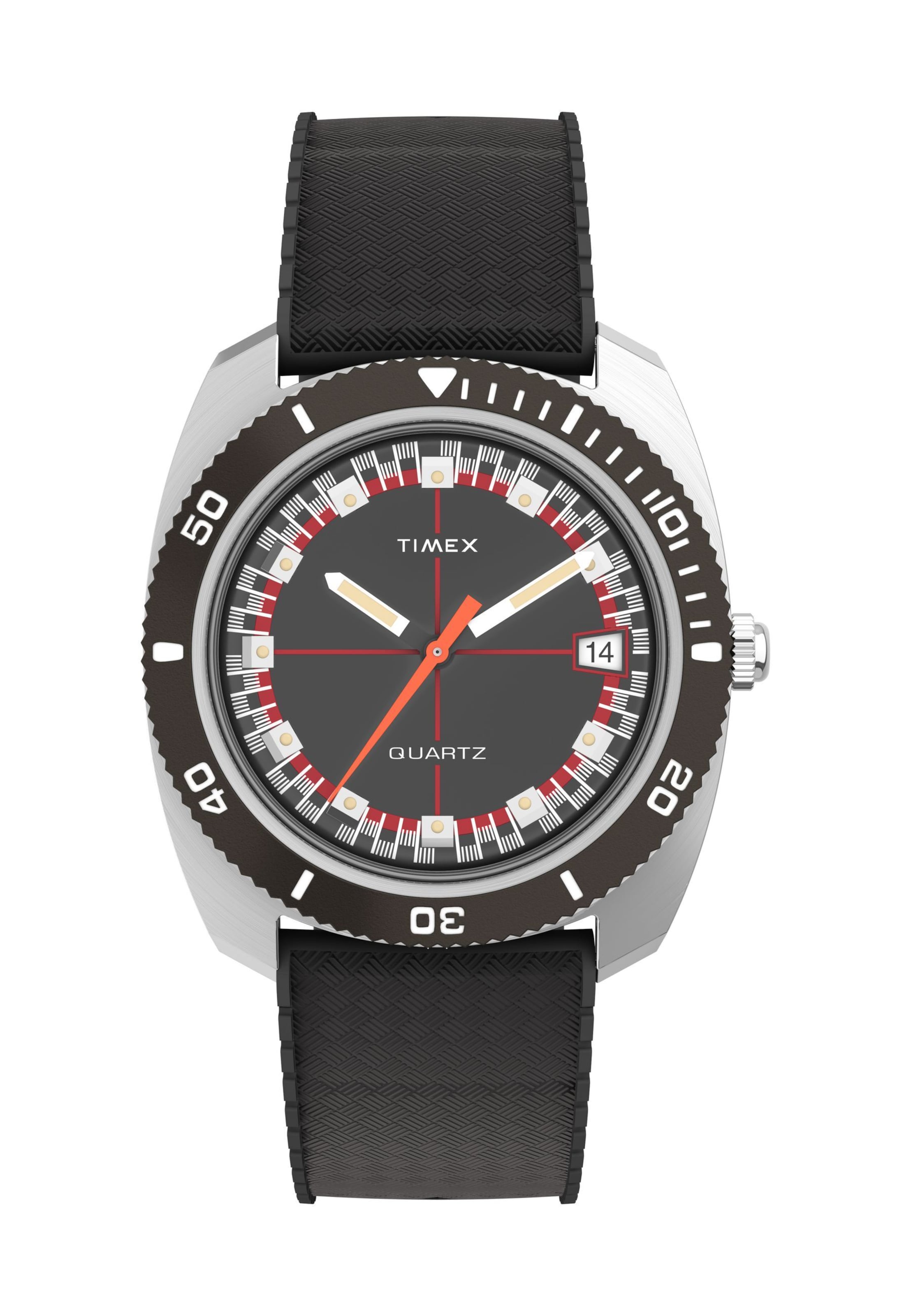 Montre à affichage analogique 'Q Timex Reissue 1971 Velocity' TIMEX en noir : devant