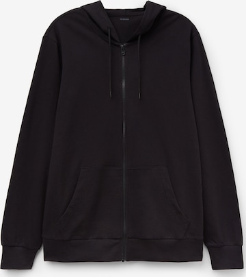 Tezenis Zip-Up Hoodie in Black: front