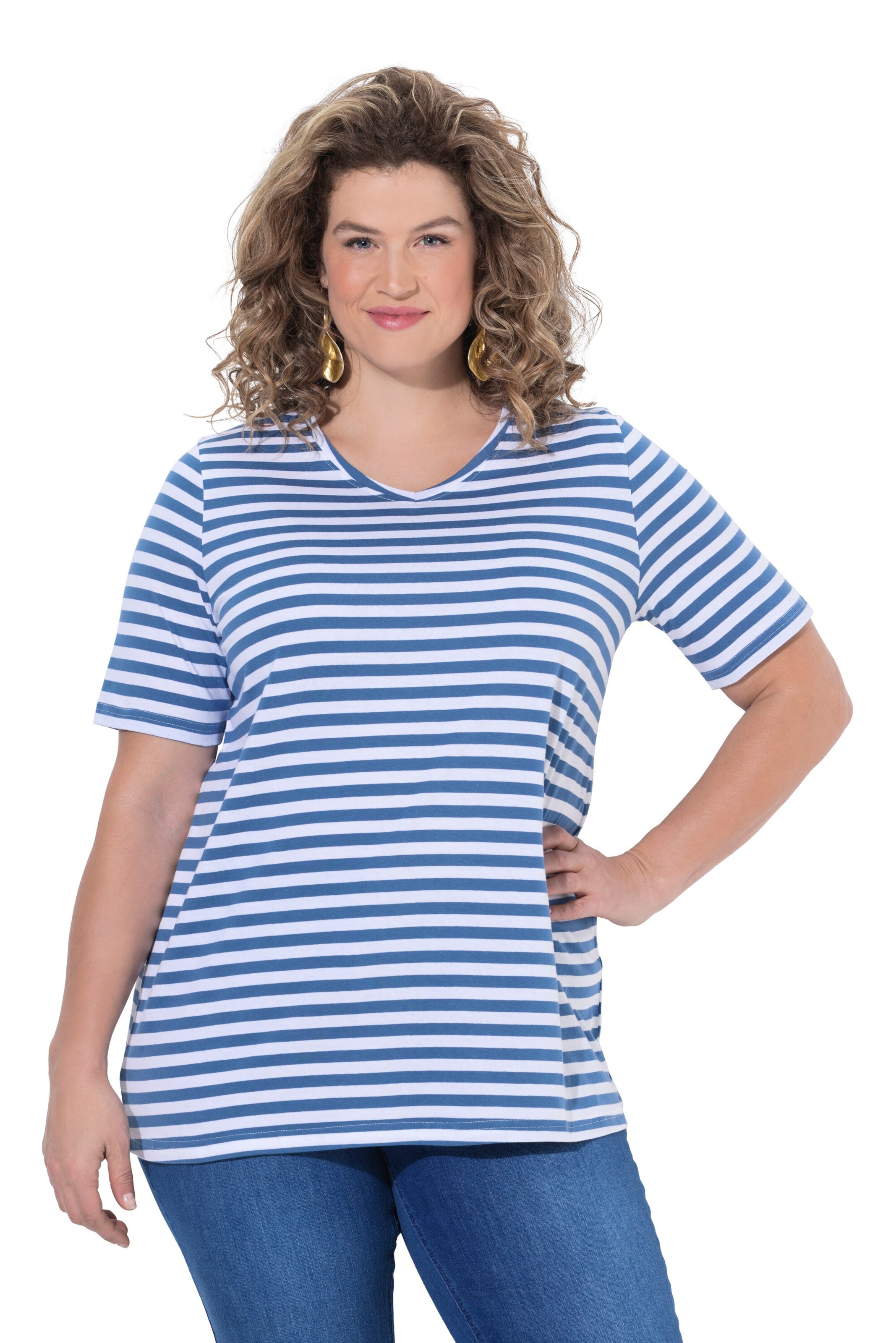 Ulla Popken Shirt in Blau: Vorderseite