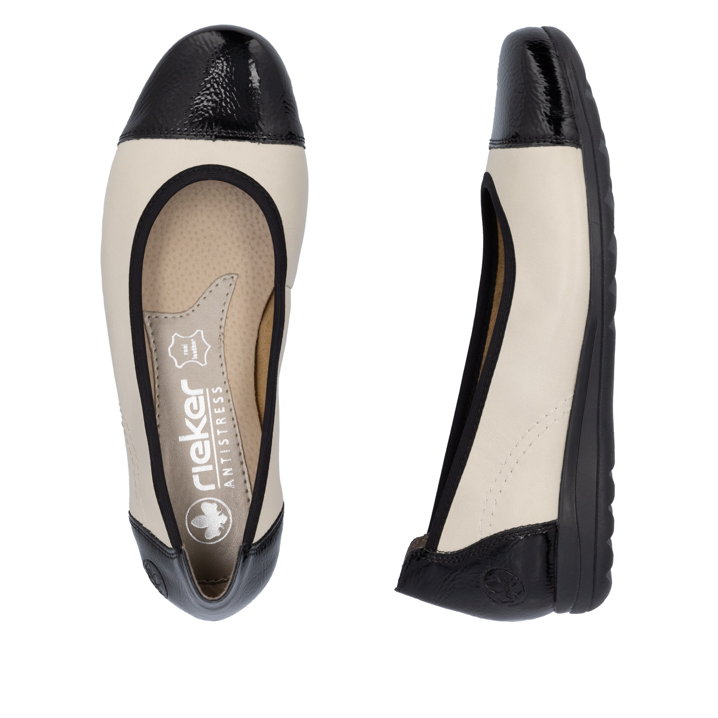 Ballerines à lanières Rieker en beige