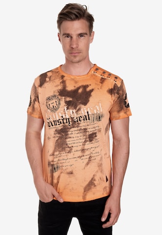 Rusty Neal Shirt in Oranje: voorkant