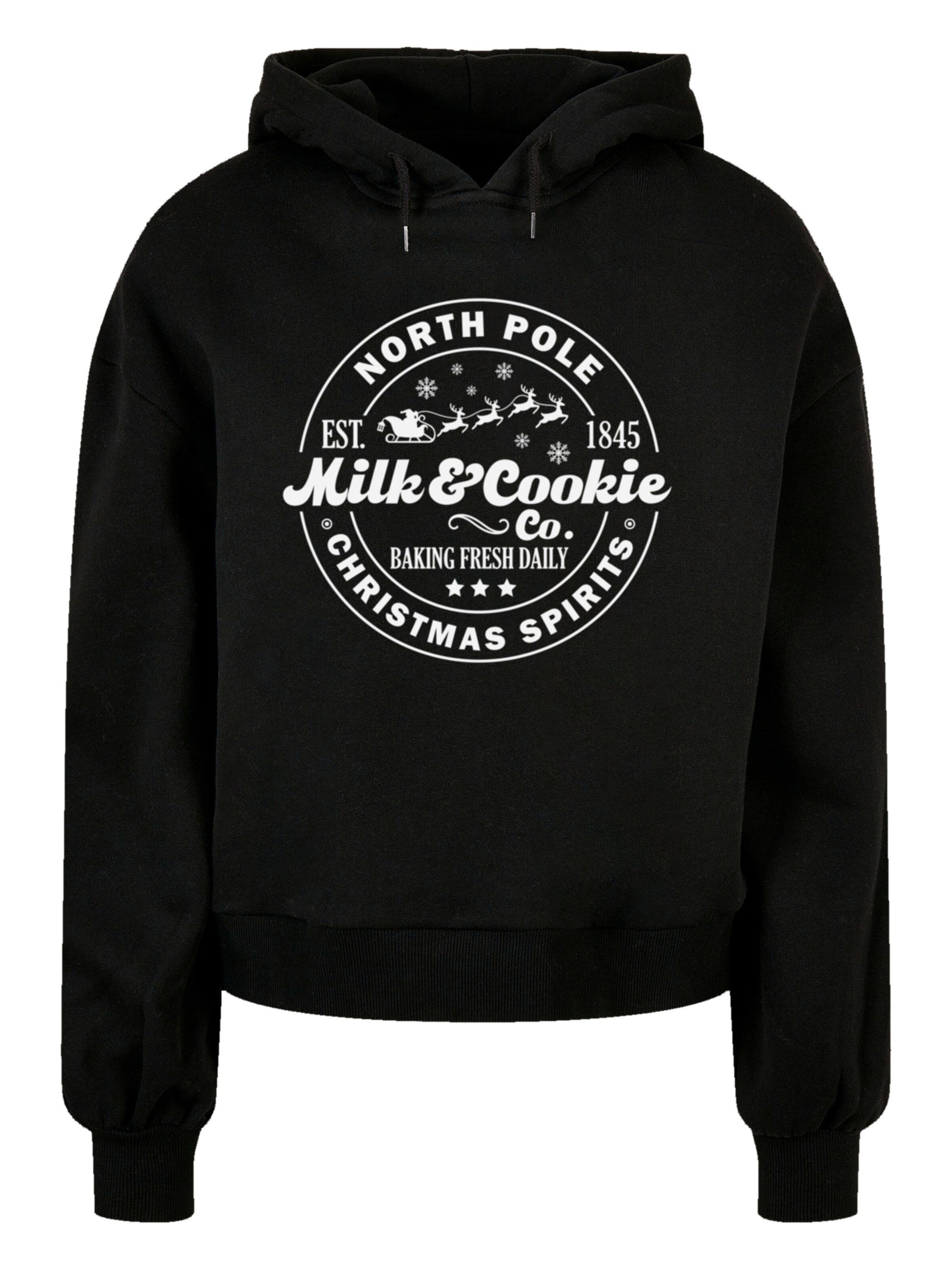 F4NT4STIC Sweatshirt in schwarz / weiß, Produktansicht