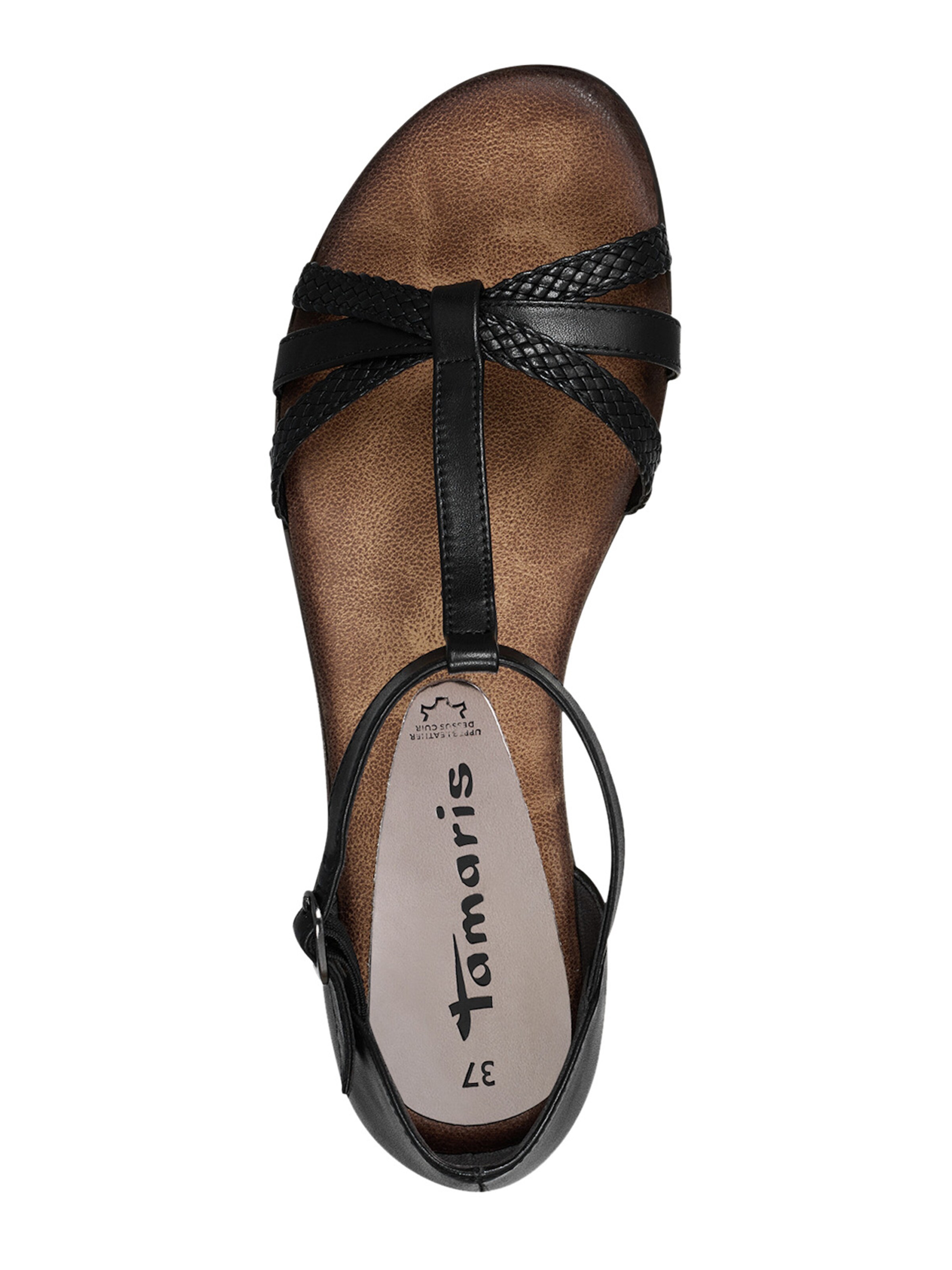 Sandales à lanières Tamaris en noir