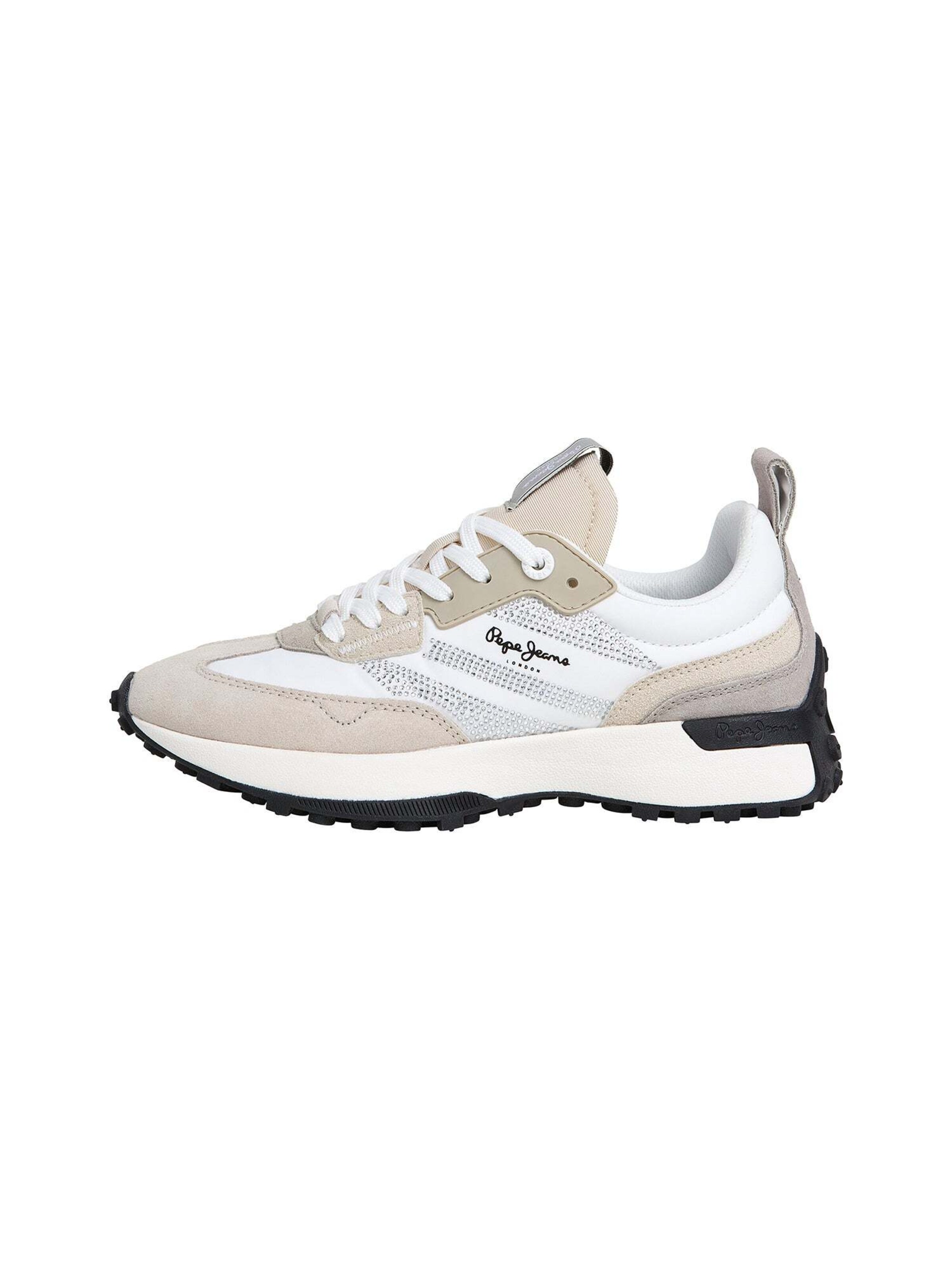 Sneaker bassa 'Lucky Party W' Pepe Jeans di colore beige / bianco, Visualizzazione prodotti