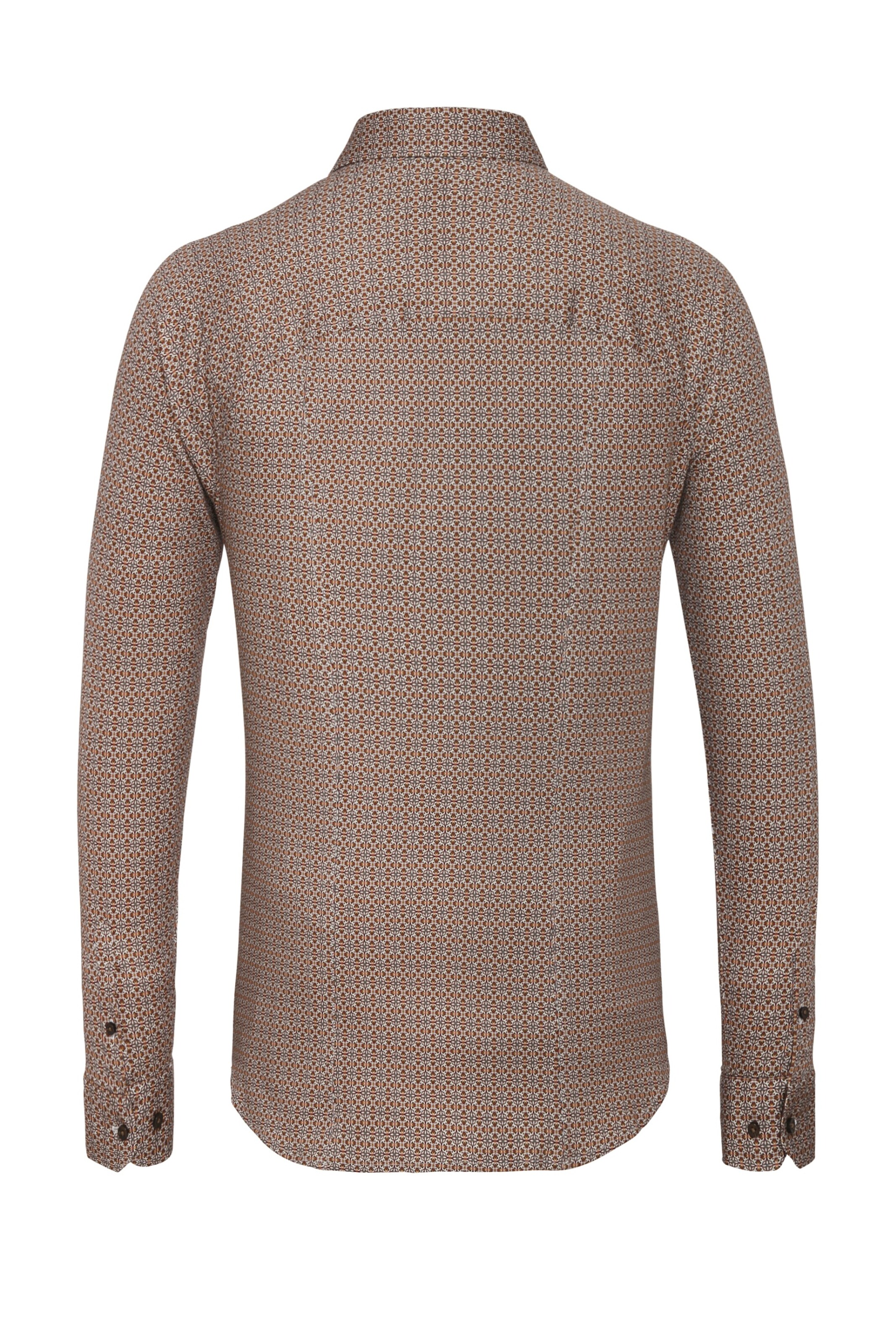 DESOTO Slim fit Button Up Shirt in Brown