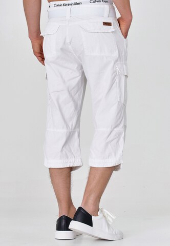 INDICODE JEANS Regular Cargobroek 'Nicolas' in Wit