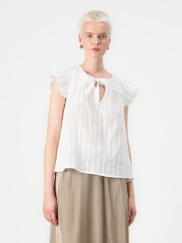 Chemisier 'JDYEVA TIE' JDY en blanc : devant