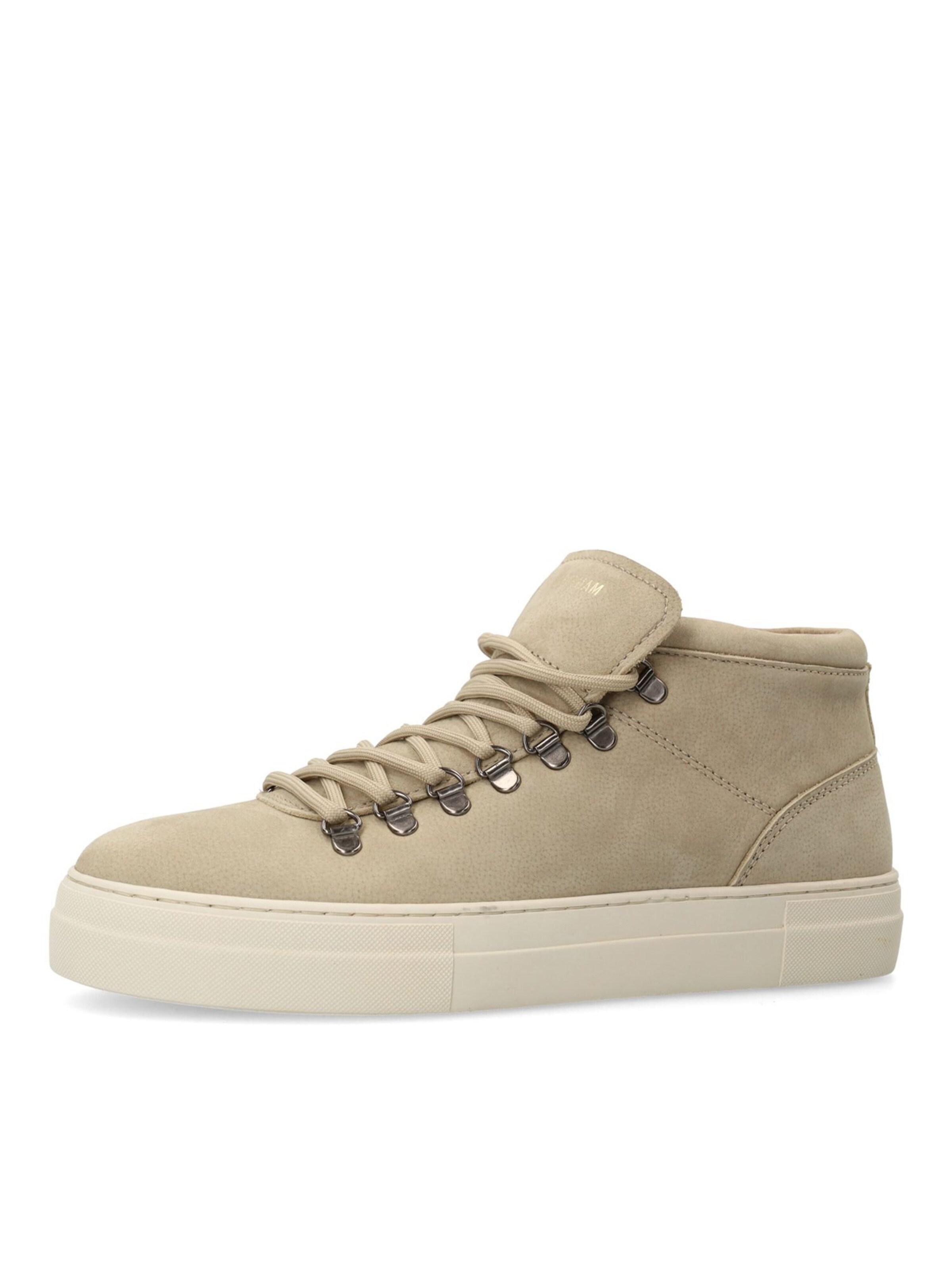 Baskets hautes MANFIELD en beige : devant
