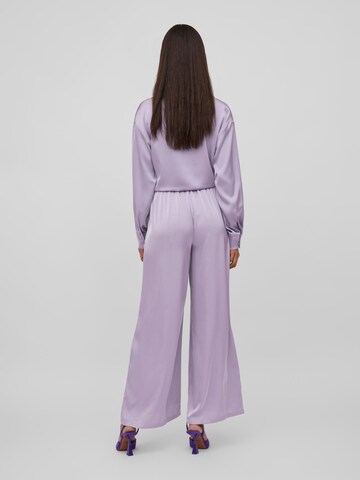 VILA Wide leg Pants 'CLAIR' in Purple