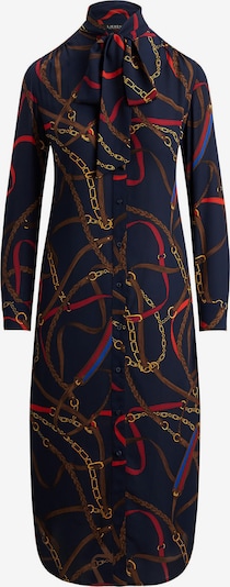 Lauren Ralph Lauren Blūžkleita, krāsa - tumši zils / brūns / zeltaini dzeltens / tumši sarkans, Preces skats